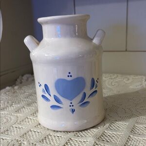 Blue Heart Ceramic Vase